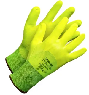 Samurai Typhoon 3/4 Nitrile Dipped Hi Vis Work Glove